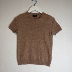 Quince 100% Mongolian Cashmere Tan Sweater Shirt